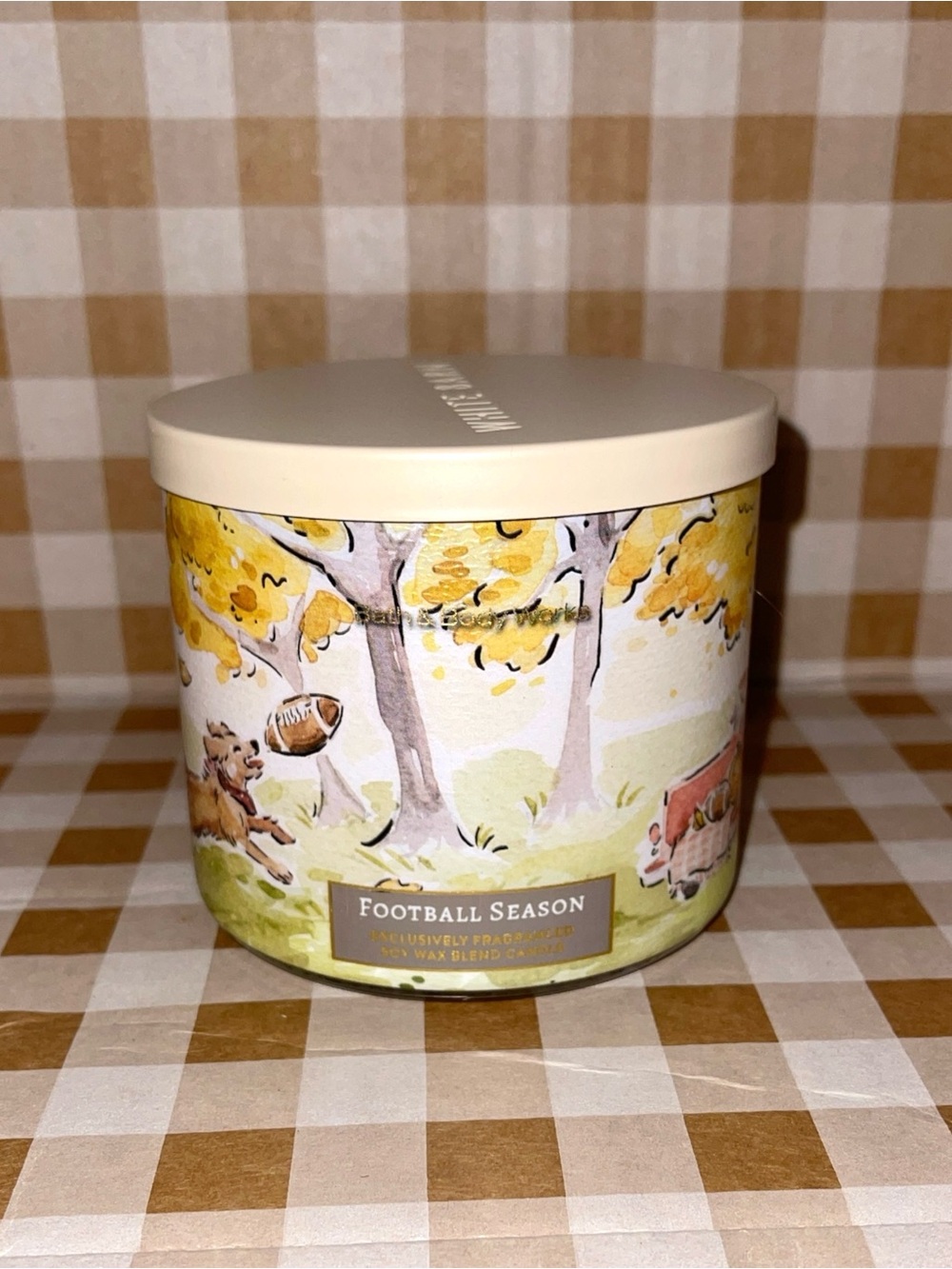 BATH & BODY WORKS FOOTBALL SEASON 3 WICK CANDLE